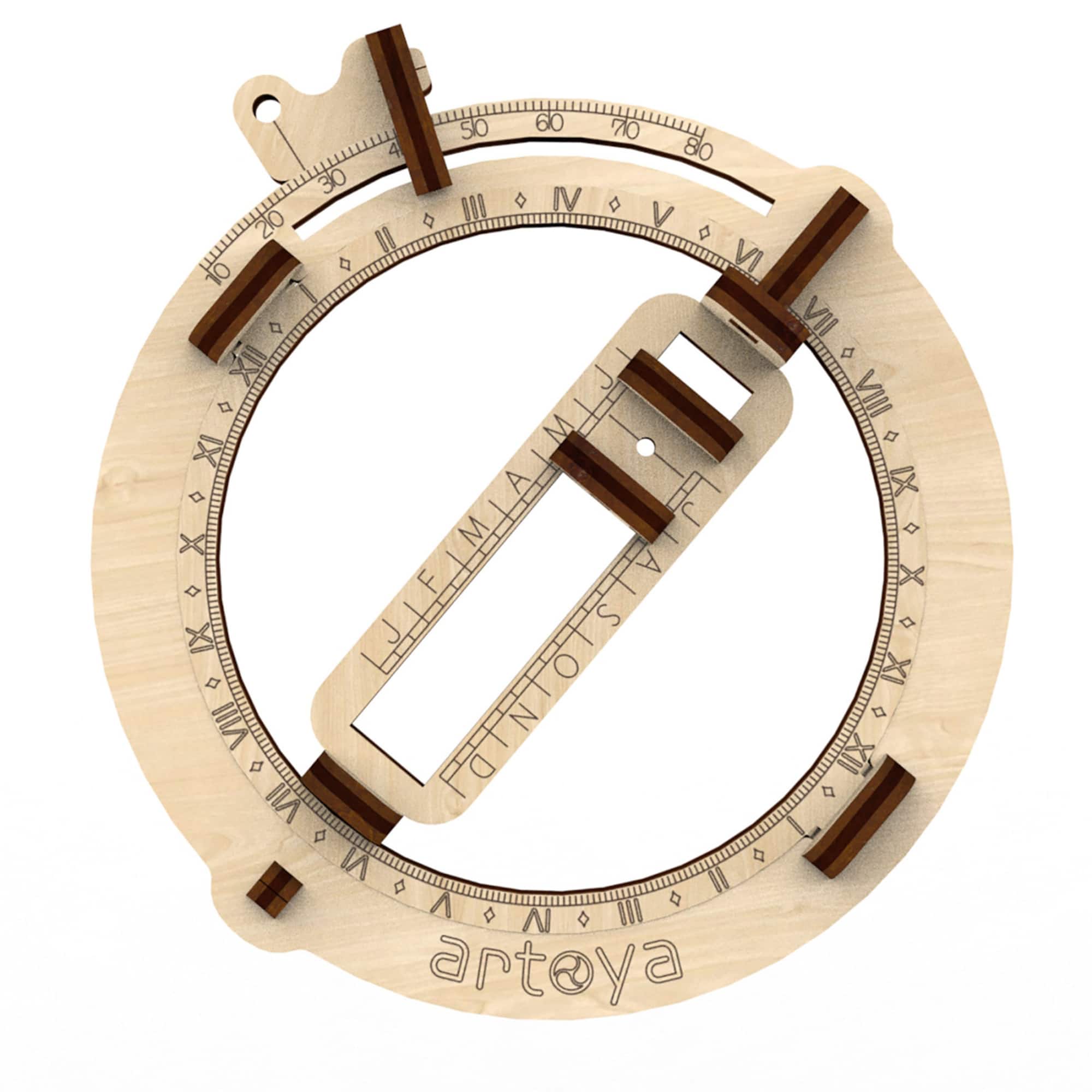 3D STEM Wooden Pocket Sundial Model Kits, 5ct.